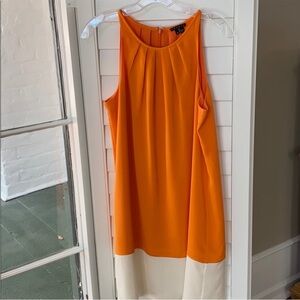 Theory Dress - Orange & Cream